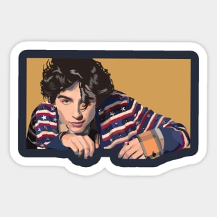 Timothée Chalemet SNL bumper photo Sticker